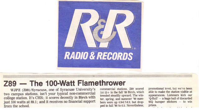 Radio and Records Article